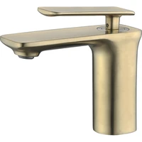 basin faucets solid brass sink mixer tap hot cold single handle lavatory bathroom crane tap brushed gold free shipping