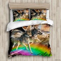 animal duvet cover sets running wolf custom bed linens bedding sets with pillowcase king size bedclothes comforter covers