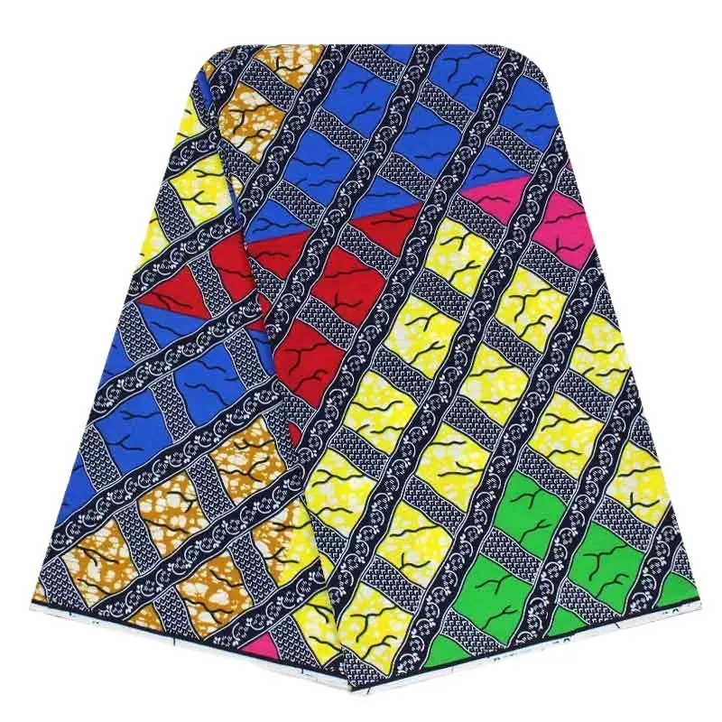 Африканская ткань воск хлопок 6 ярдов стандартная Анкара высокое качество