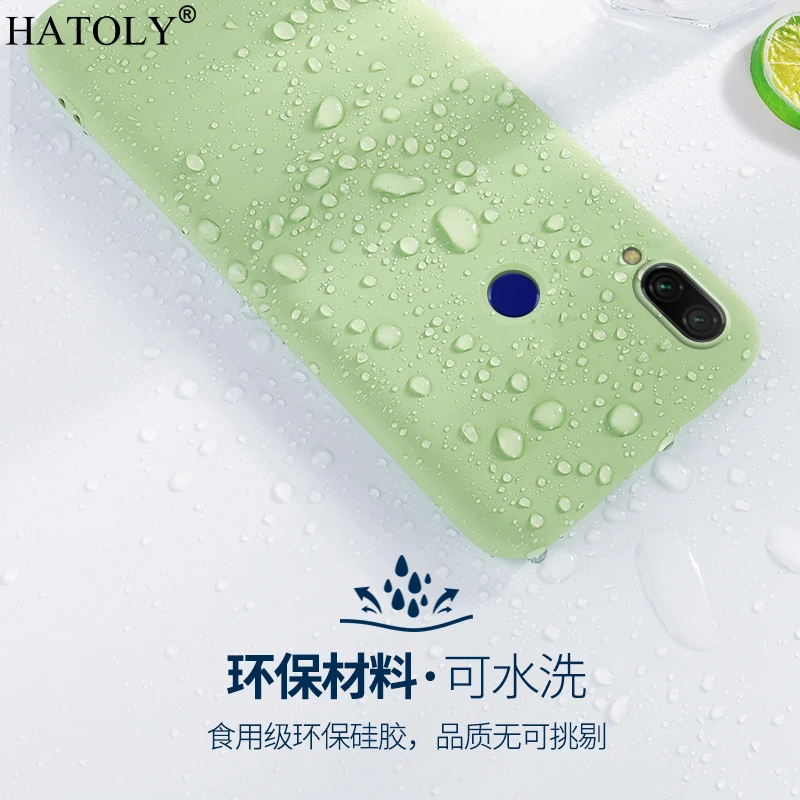 HATOLY приятный для кожи чехол Xiaomk Redmi 7 чехлы из жидкого силикона Xiaomi тонкий мягкий