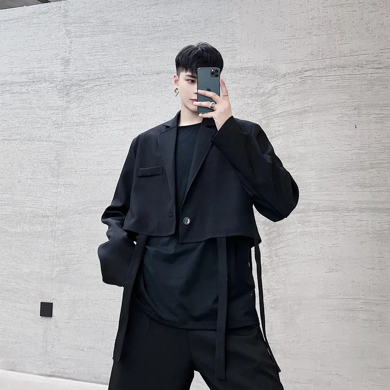 Мужская Уличная одежда винтажный Модный костюм пальто верхняя для мужчин