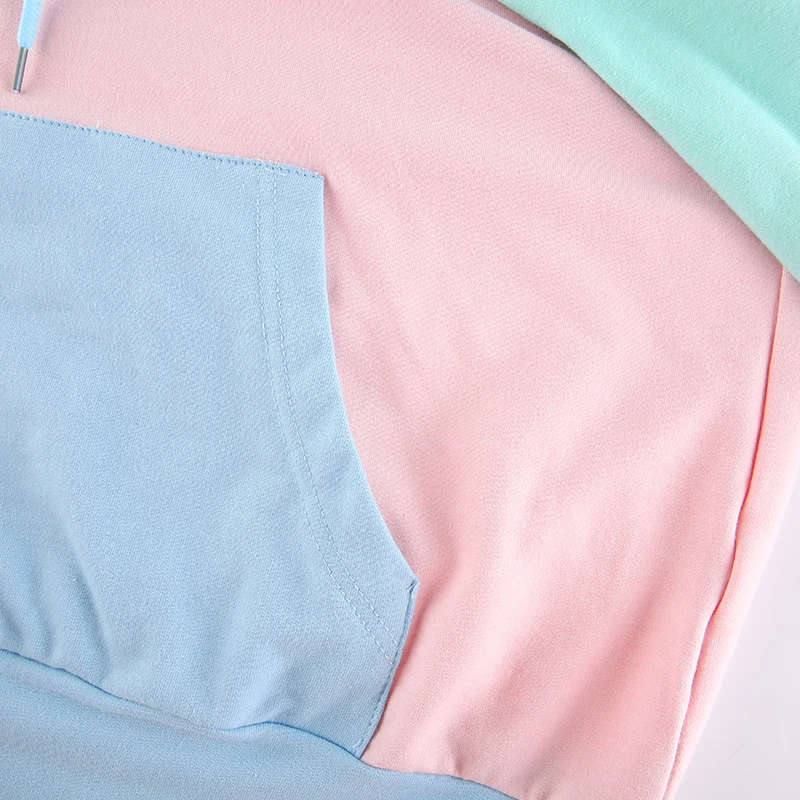 

YICIYA Patchwork Streetwear Oversized Women Hoodies Autumn Winter Long Sleeve Hooded Pullovers Fashion Harajuku Sweatshirt 2020