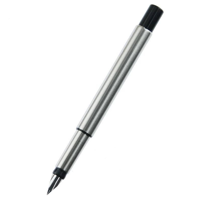 Серебристая металлическая вектор перьевая ручка 0 5 мм перо из
