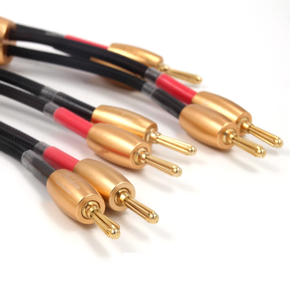 Кабель для динамика Hi Fi с позолоченным штекером 24 к|speaker cable|audio speaker cableloudspeaker cable |