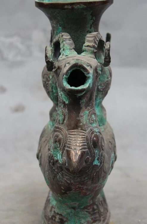 814 + китайский Дворец Королевский бронзовый медный овца Коза ваза Crock фляжка