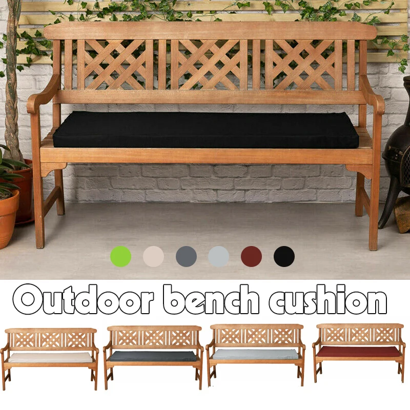 

2 Sizes Outdoor Garden Bench Terrace Waterproof Cushion 2 Seater Sponge Bench Cushion Home Decor Furniture Swing Cushion