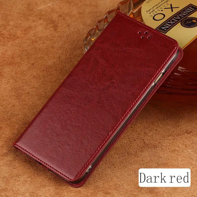 Wine red Флип-Телефон чехол для Xiaomi mi 5s 6 8 9 A1 A2 lite Max 2 3 mi x 2s Чехол масло воск кожаный чехол для Redmi Note 4 4x 4A 5 Plus - Цвет: Wine red