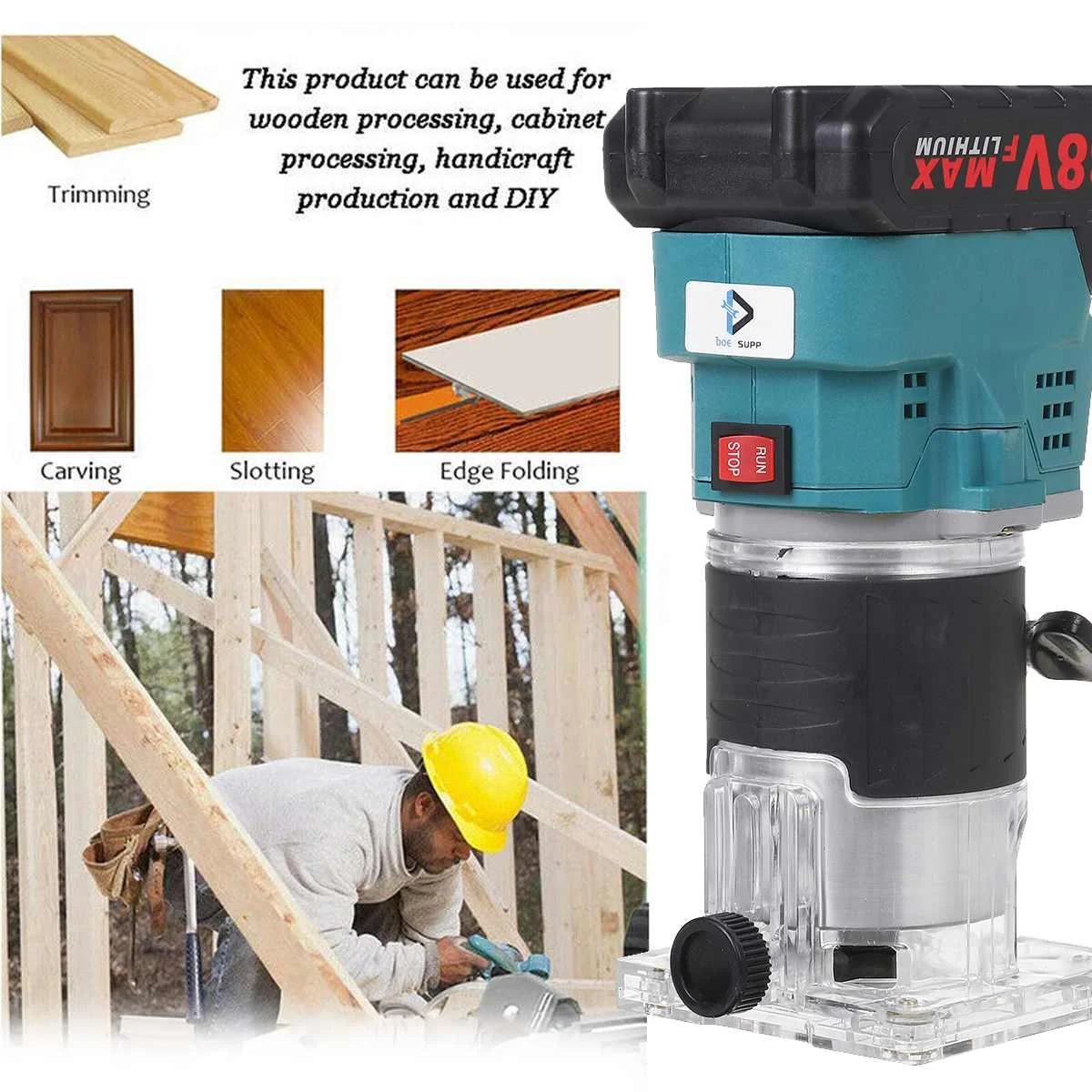 

588/88Vf Brushless Electric Trimmer Cordless Rechargeable 30000RPM Laminate Edge Trimmer Carving Trimming Tool For Makita Batter