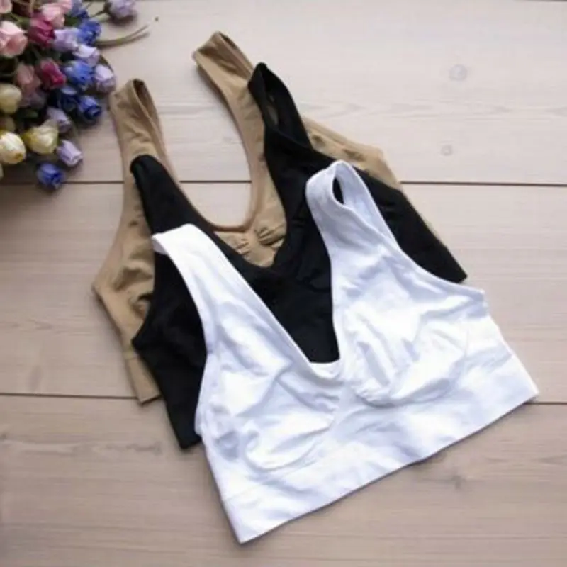 Женские однотонные Бюстгальтеры размера плюс 4XL жилет бесшовный бюстгальтер без