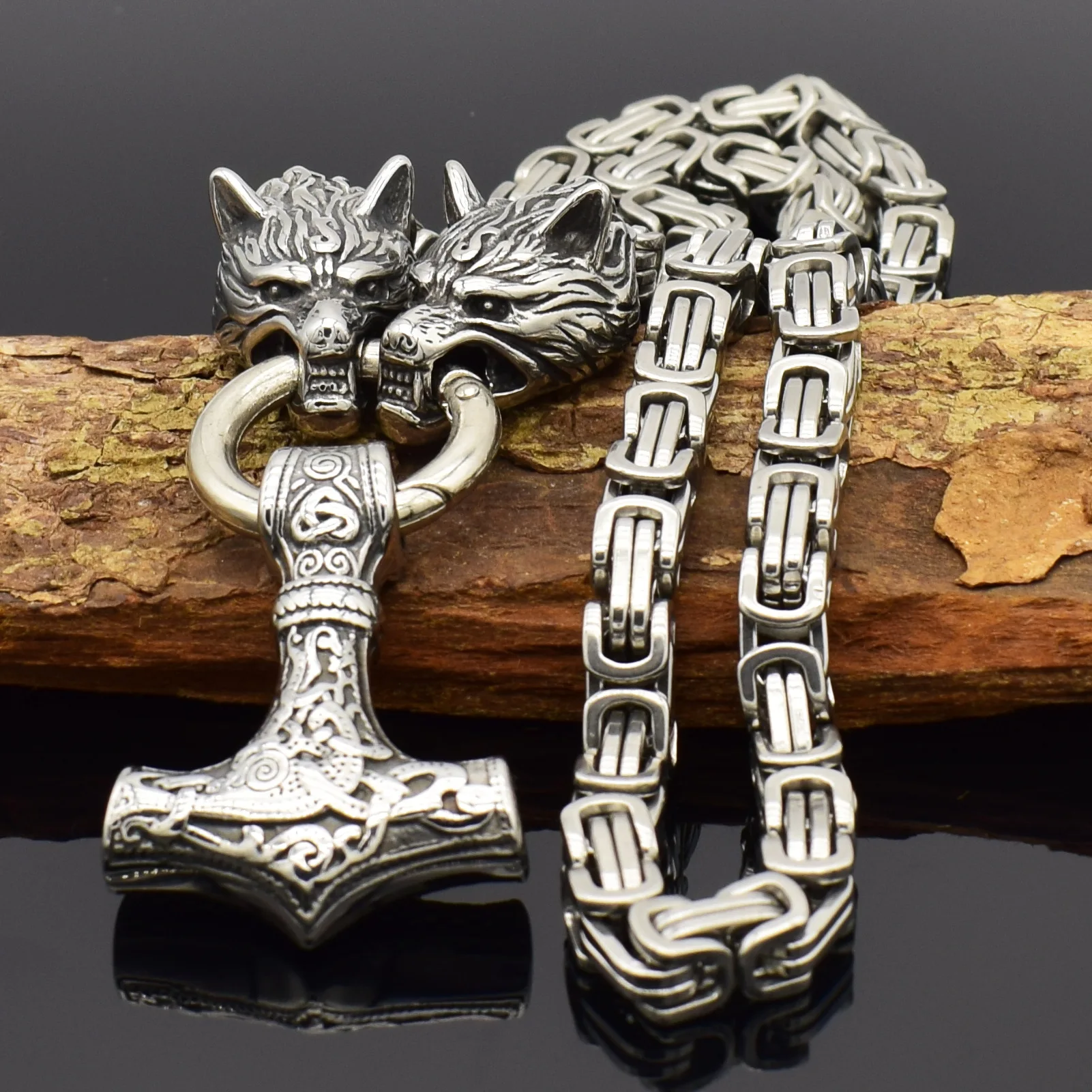 

Personality Fashion Titanium Steel Hammer for Men Necklace Stainless Steel Jewelry Pendant 4 Colors 60cm - 80cm