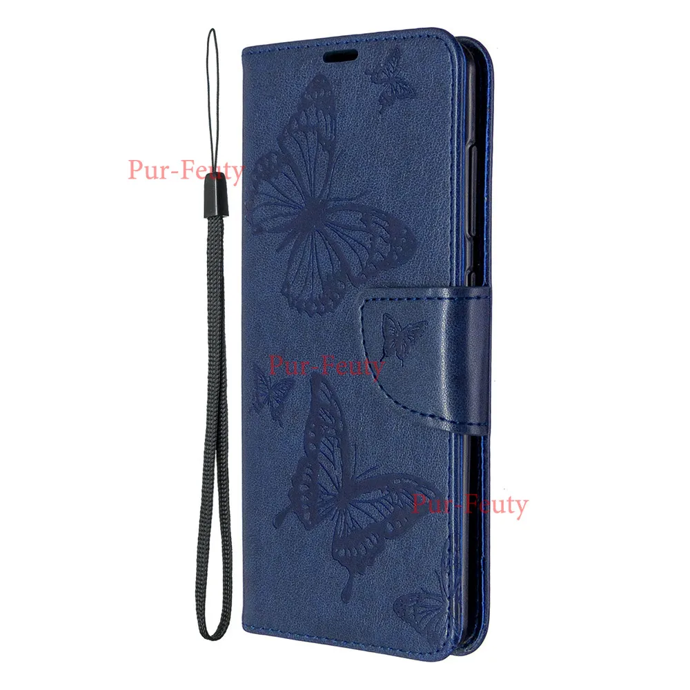 For Samsung Galaxy A41 Phone Case Cute Embossing Butterfly Flip Leather Wallet Cover shockproof | Мобильные телефоны и