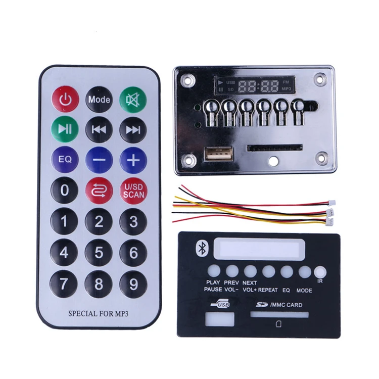 BT TF USB FM Aux Радио MP3 плеер встроенный Автомобильный USB Bluetooth Hands-free MP3 декодер плата модуль аудио переоборудование