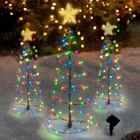 2022 Новогодние украшения, Рождественское украшение, Рождественская елка, наружные светящиеся светодиодные фонари на солнечной батарее для двора