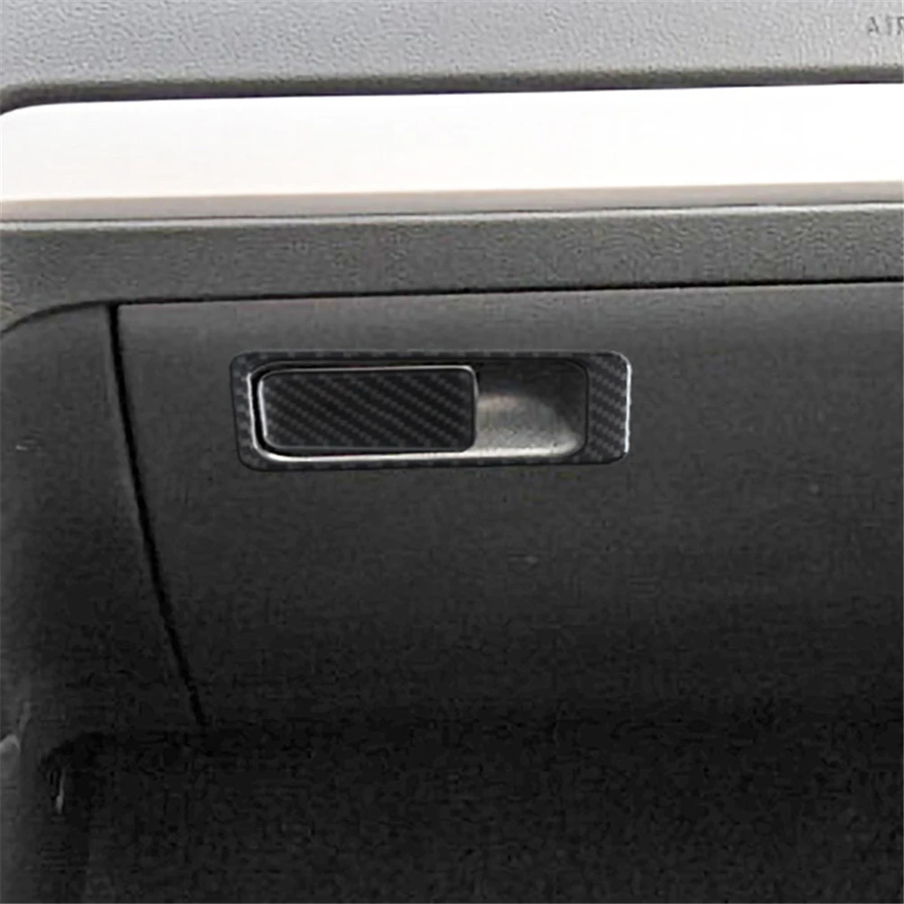 

2Pcs Carbon Fiber Assistant Driver Storage Box Trim Decoration Stickers For Volkswagen VW Golf 7 GTI MK7 2014-2019