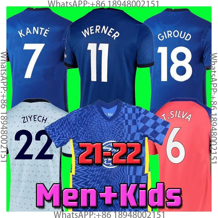 

CFC soccer jerseys JORGINHO T.SILVA WERNER MOUNT KANTE ZIYECH ABRAHAM ZOUMA football shirt 20 21 22 Chelsea adult men + kids kit