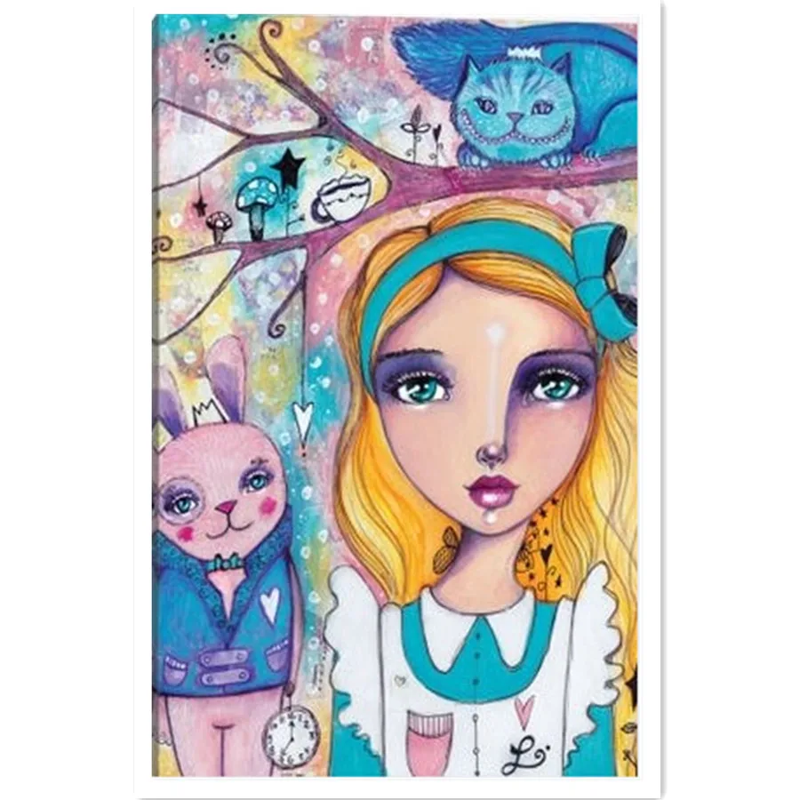 

Cartoon girl Painting By Numbers DIY Rainbow Unicorn Horse Animal Canvas Wedding Decoration Art picture Gift