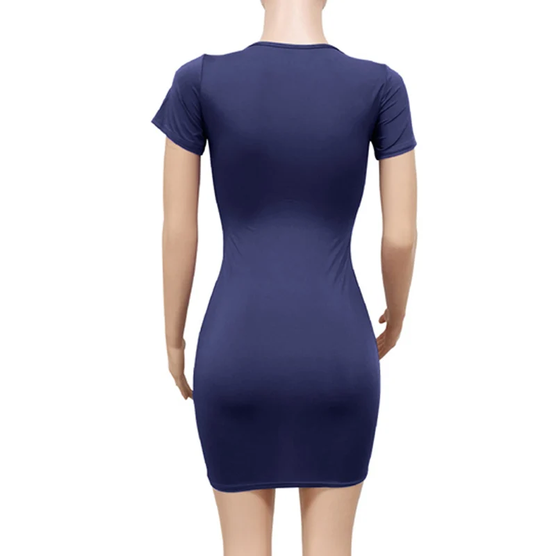 

Summer Mini Dress Women Drawstring Sexy Short Sleeve V Neck Vintage Bodycon Party Club Dresses Vestido de mujer