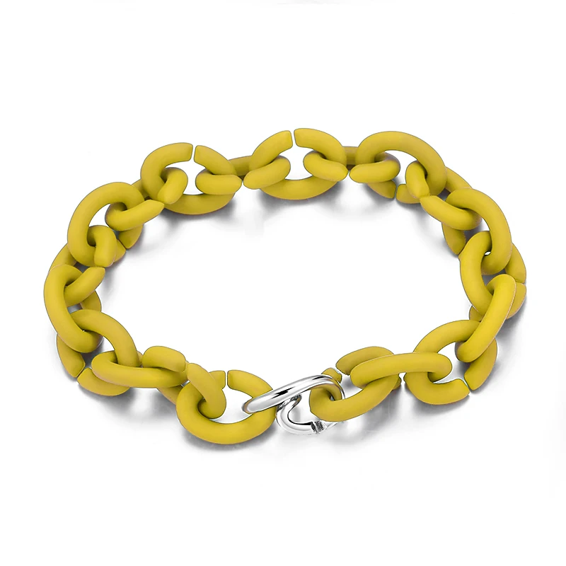 Новый европейский ювелирный браслет из резины X 10 цветов для женщин и мужчин