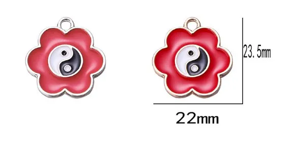 

10 шт./лот 22 мм Подвески из сплава с капающим маслом для самодельных ювелирных изделий и ожерелий df4e