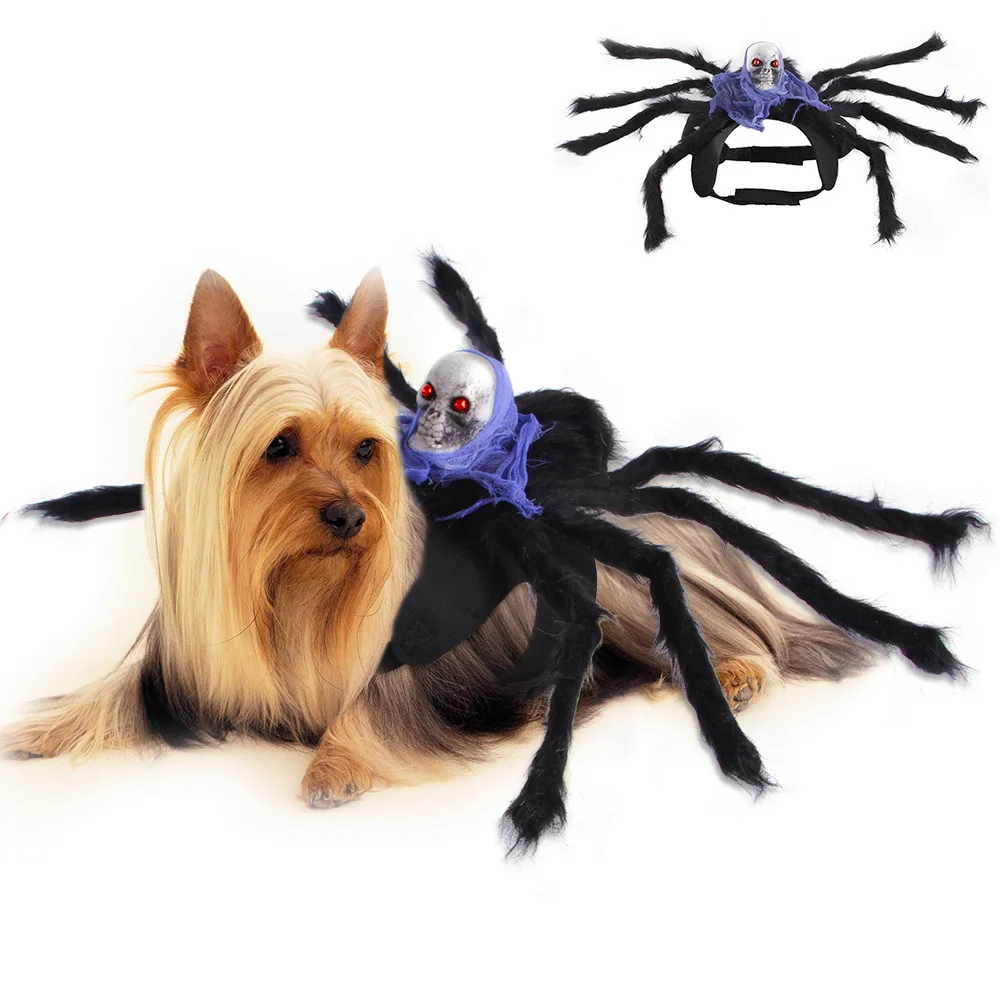 

Horror Simulation Plush Spiders Pet Dress Up Party Performance Clothing Pet Spider Clothes Dog Cat Costumes
