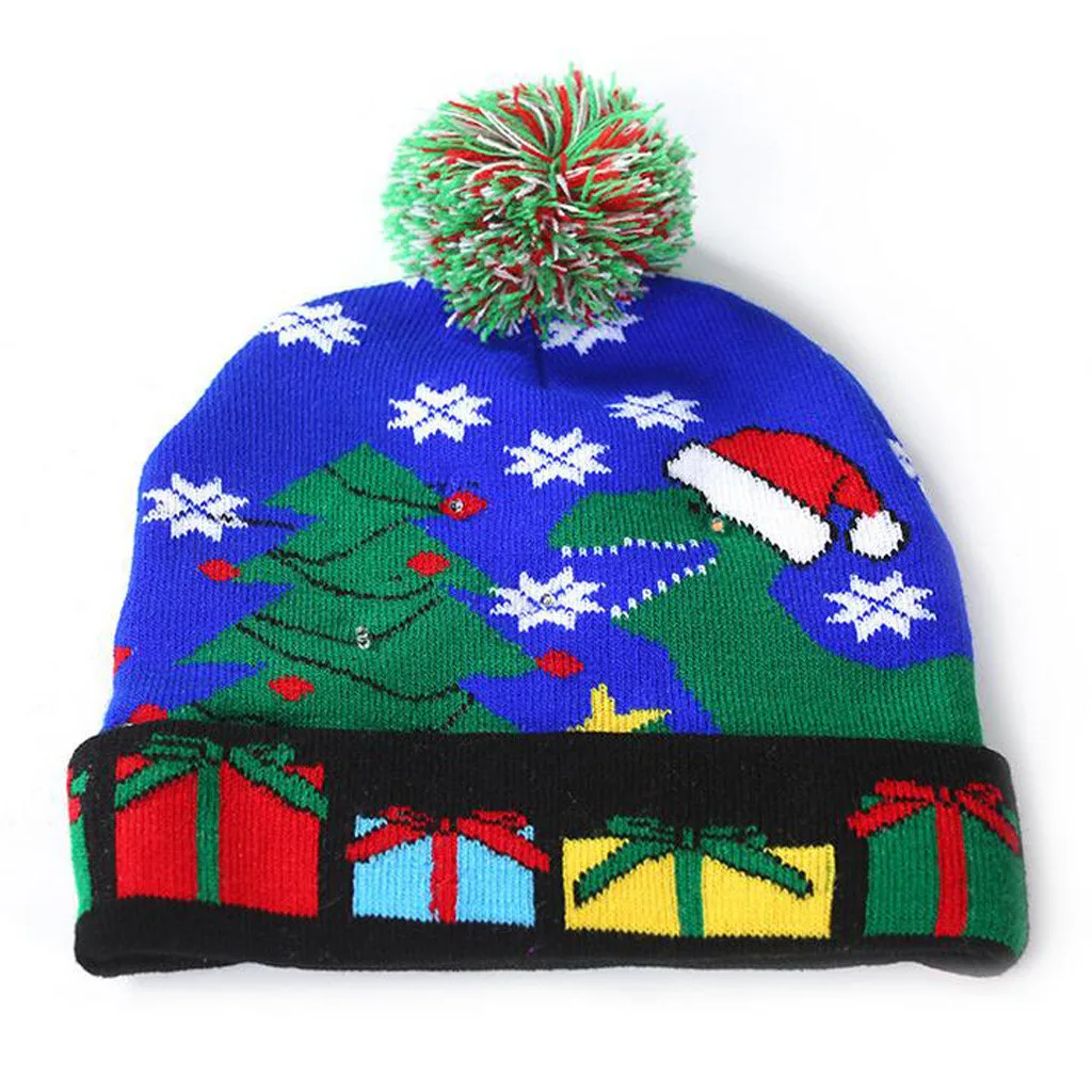 Родитель ребенок красочные веселые рождественские светодиодные лампы вверх