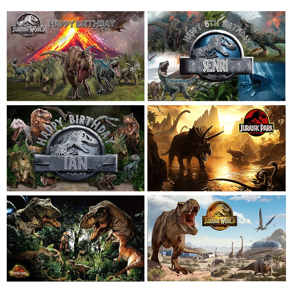 

Wonco Jurassic Park World Dinosaur Photography Backgrounds Birthday Party Photo Backdrops Custom Banners Decoration Photo Props