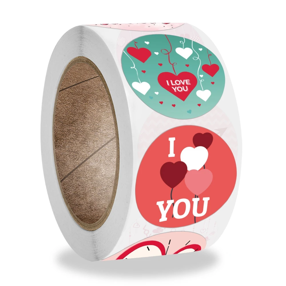 500 шт. 1 дюйм с надписью I lOVE YOU (я тебя люблю) наклейки счастливый подарок ко Дню