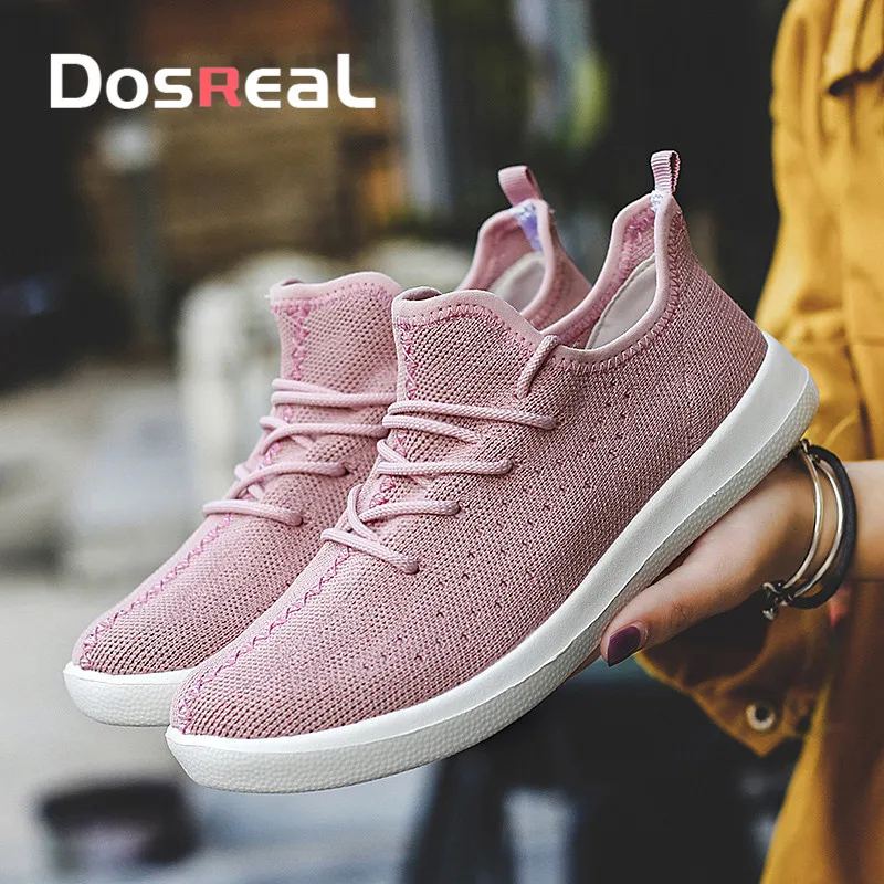 Dosreal женские кроссовки на плоской подошве Сезон весна Модные туфли унисекс из