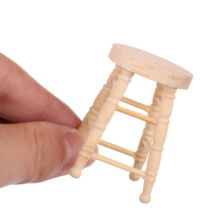 

1/12 миниатюрное украшение для кукольного домика, деревянный мини стул, имитация стула, модель мебели, игрушки, аксессуары