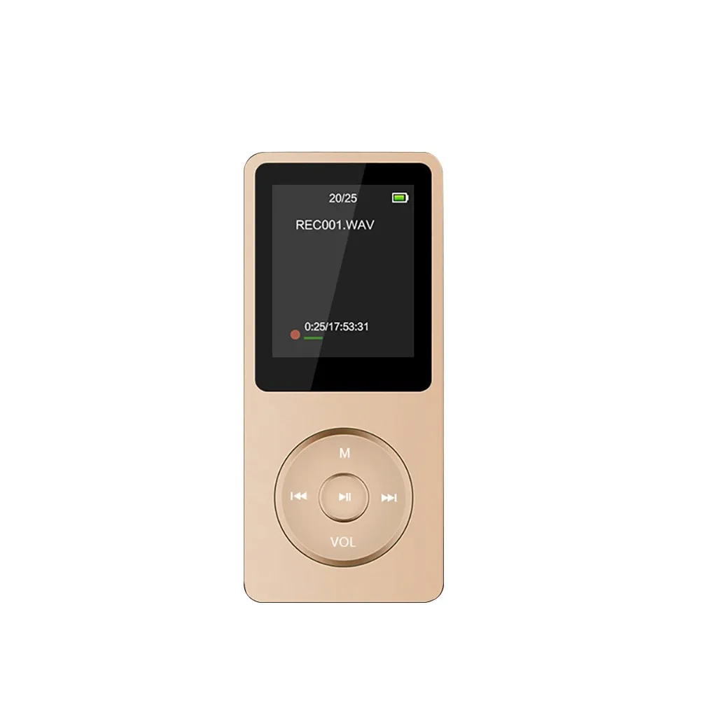 Hi-Fi мини воспроизведение MP3 MP4 без потерь Звук Музыкальный плеер fm-рекордер TF карта 80 часов
