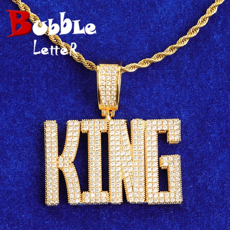 Custom Name Pendant Realy Gold Plated Letter Jewelry for Men