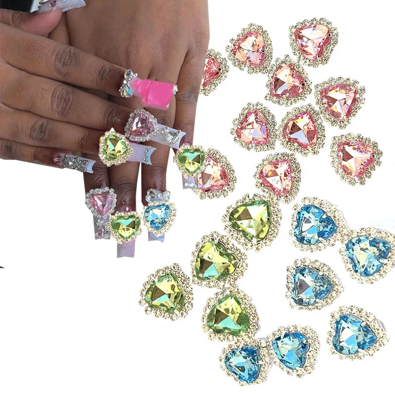 

5Pcs/Lots Luxurious Nail Art Charms,Eight-Claw Designs Diamonds Manicure Gems Ruby/Sapphire 12X13mm Nail Charms JE699