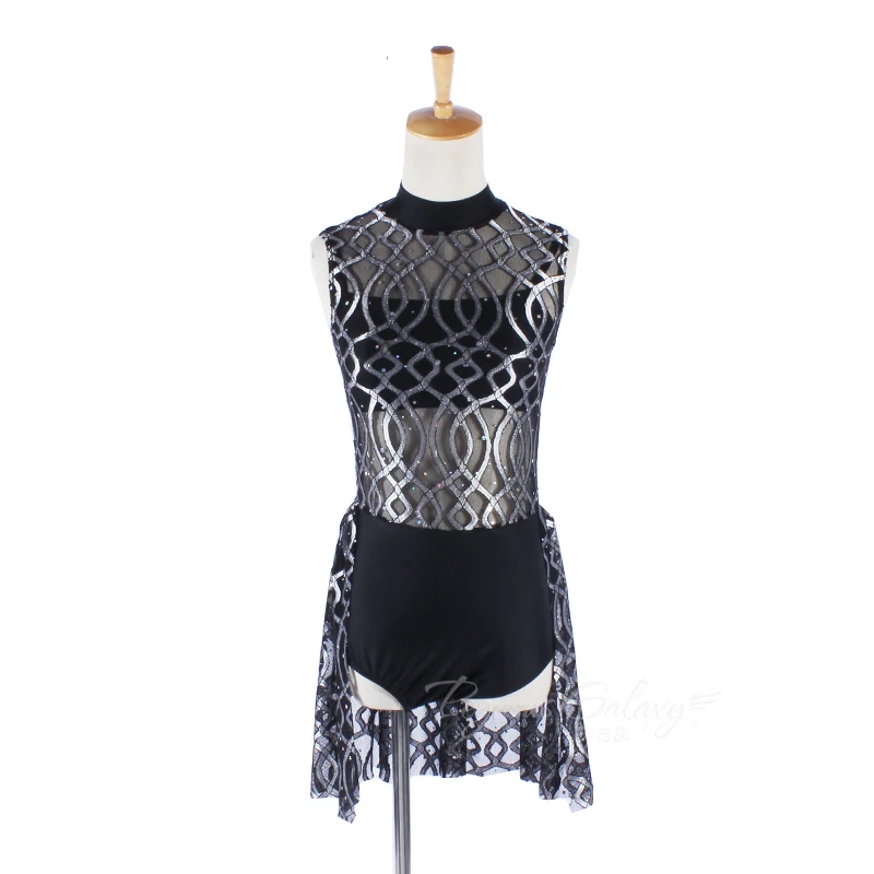 

Kids Girls Ballerina Dancewear Costume Sleeveless Mesh Splice Printed Ballet Dance Gymnastics Leotard Dress DNV13618