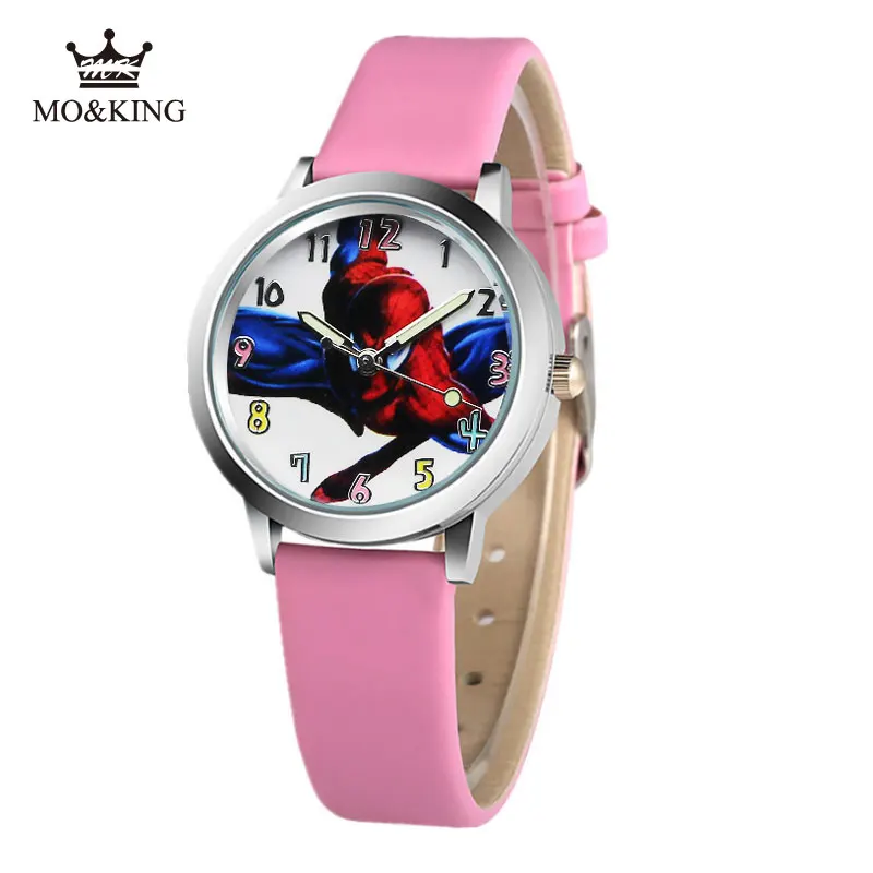 2020 горячая Распродажа часы милые Мультяшные детские кожаные кварцевые с