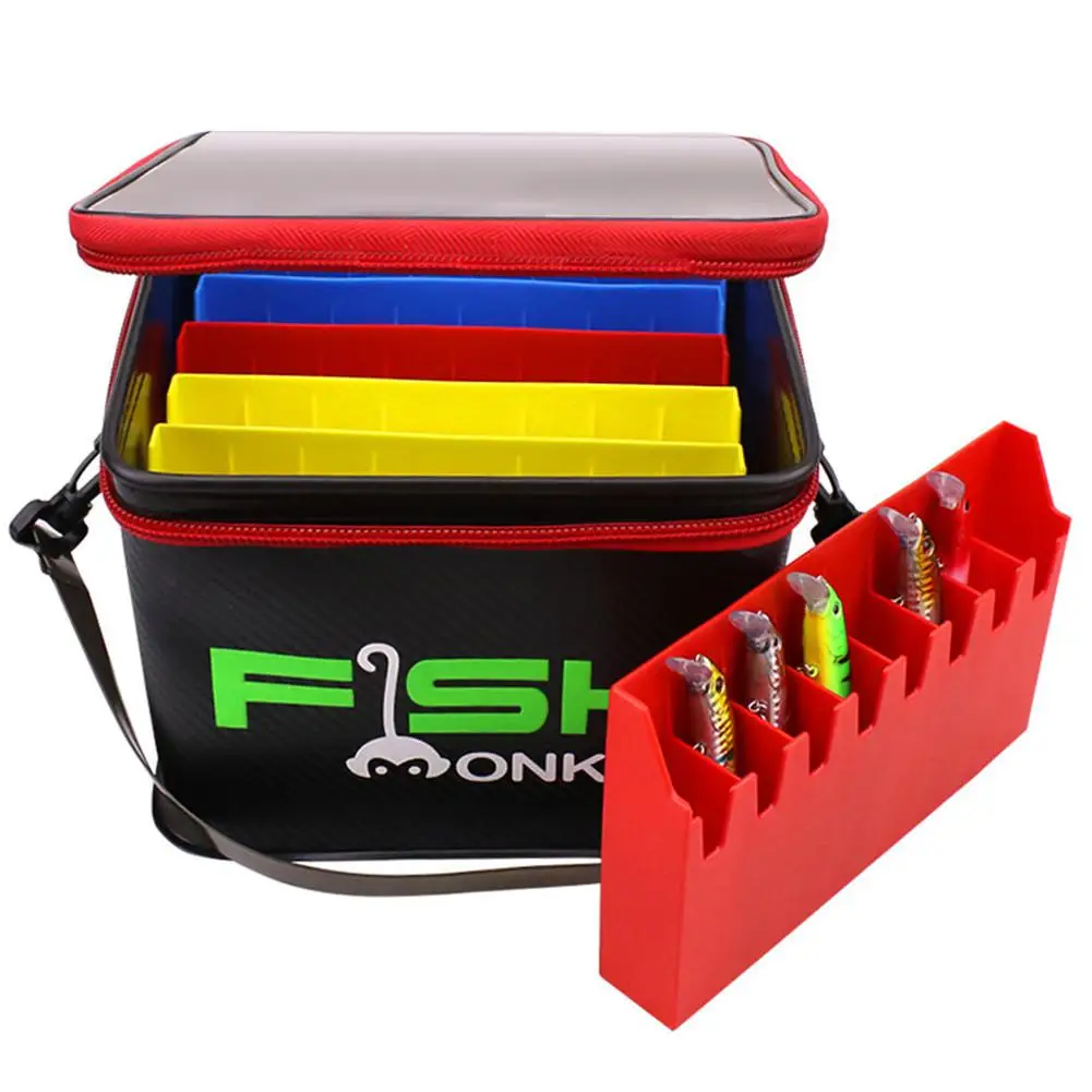 

Fishing Lure Storage Case Multi-function Fish Bucket Bag With Detachable Waterproof Bag in independent activity plug-in box