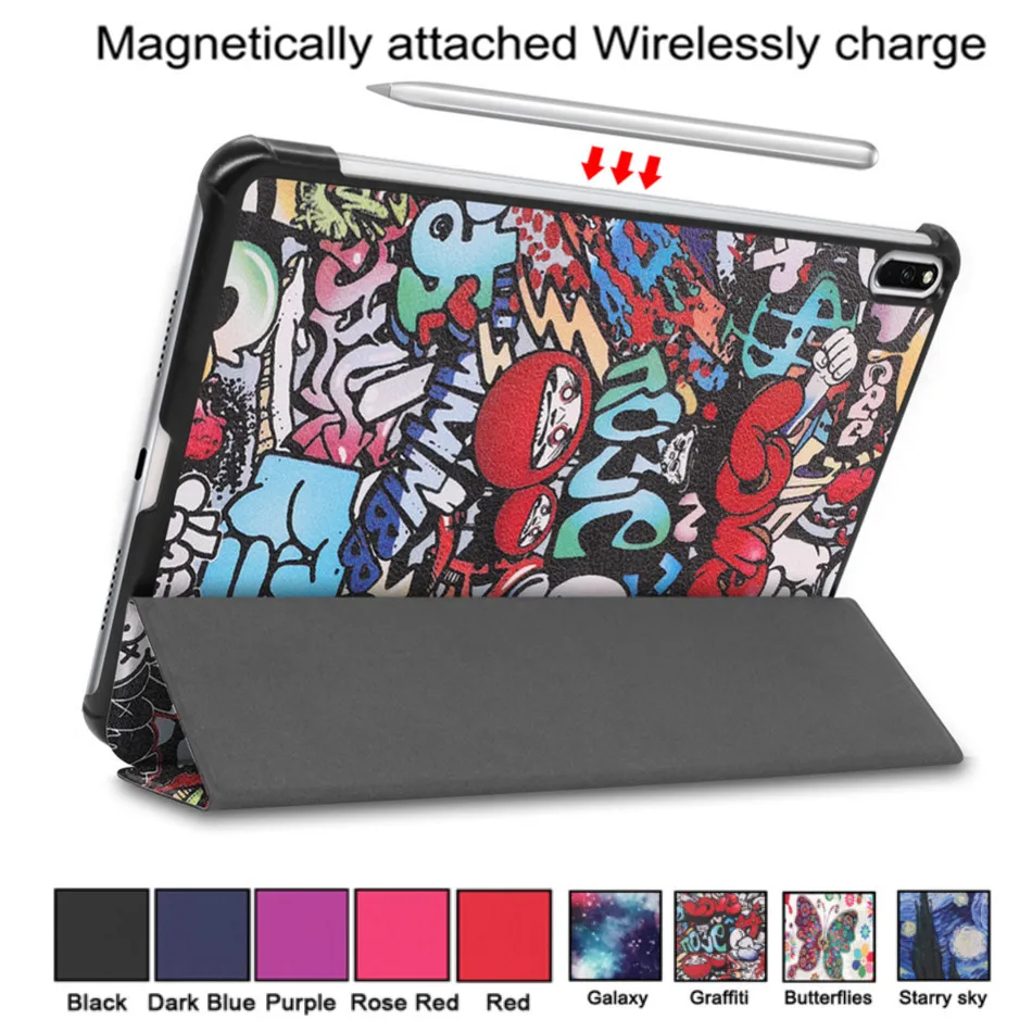 Чехол для планшета Huawei MatePad Pro 10 8 дюйма из искусственной кожи тонкий складной