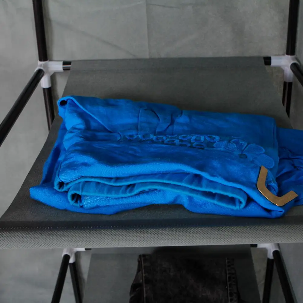 

Cloth Wardrobe Furniture Storage Cabinet Fabric Closet Folding Non Woven Portable Waterproof Reinforcement Dustproof Bedroom HWC