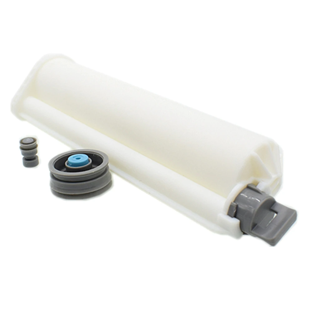 

75ml Empty Dual Cartridge 10:1 Two Component Epoxy Resin Dispenser Tube AB Epoxy Glue Cartridge Mixer for 75ml 10:1 Glue Gun