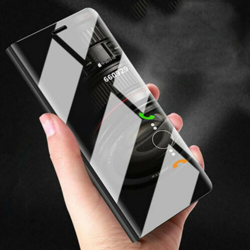 Умный зеркальный флип-чехол для Huawei P30 P20 P10 Lite Pro P9 Plus Honor V30 9X 20 8X max V10 10 Psmart Z |
