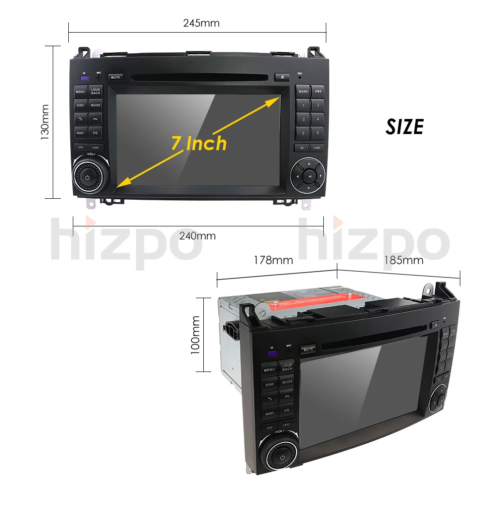 2din Android9.0 CarDVD gps головное устройство для Mercedes Benz B200 A B Class W169 W245 Viano Vito W639 Sprinter W906 4G Bluetooth радио