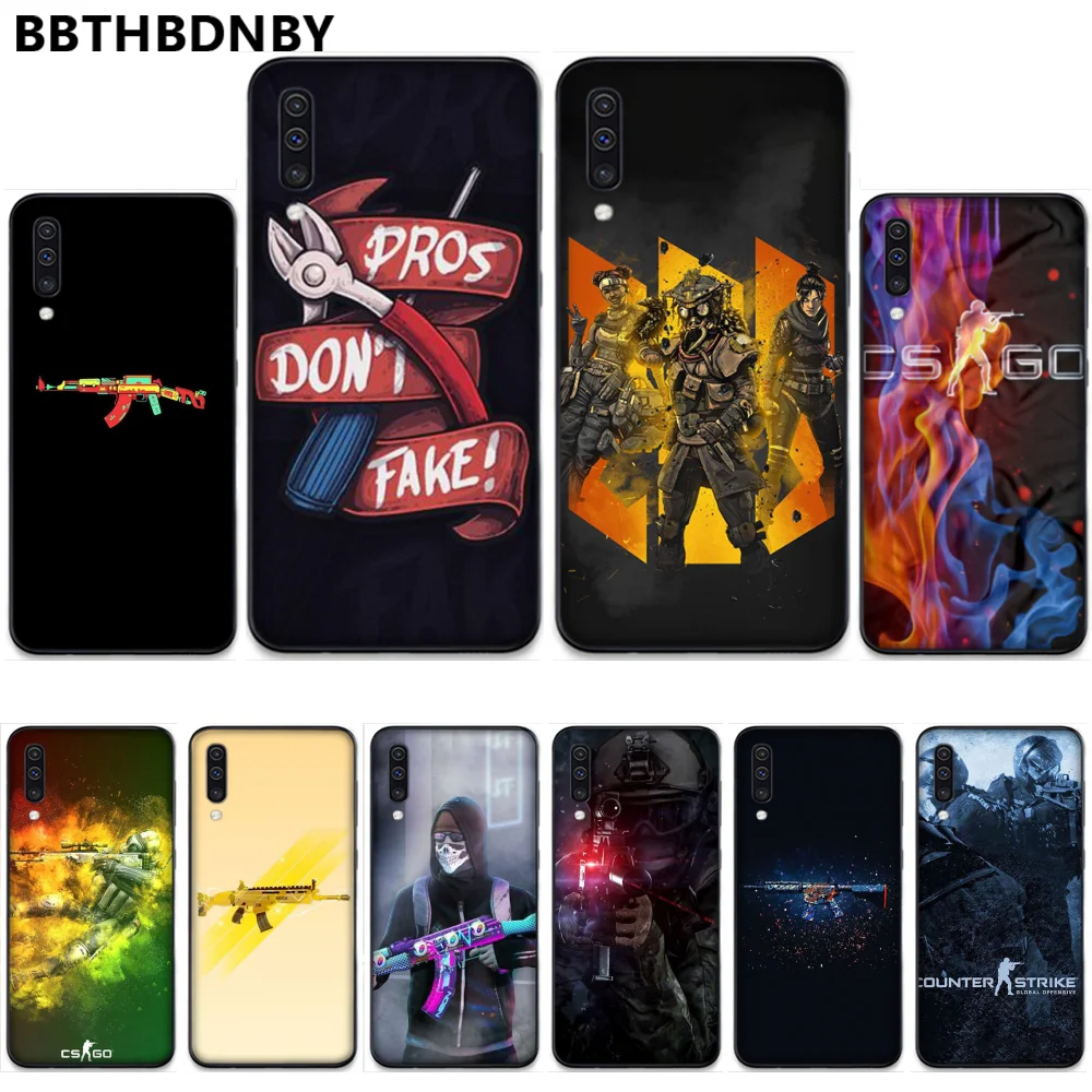 Черный мягкий чехол из ТПУ для Samsung S6 S7 edge S8 S9 S10 e plus A10 A50 A70 note8 J7 2017|Бамперы| |