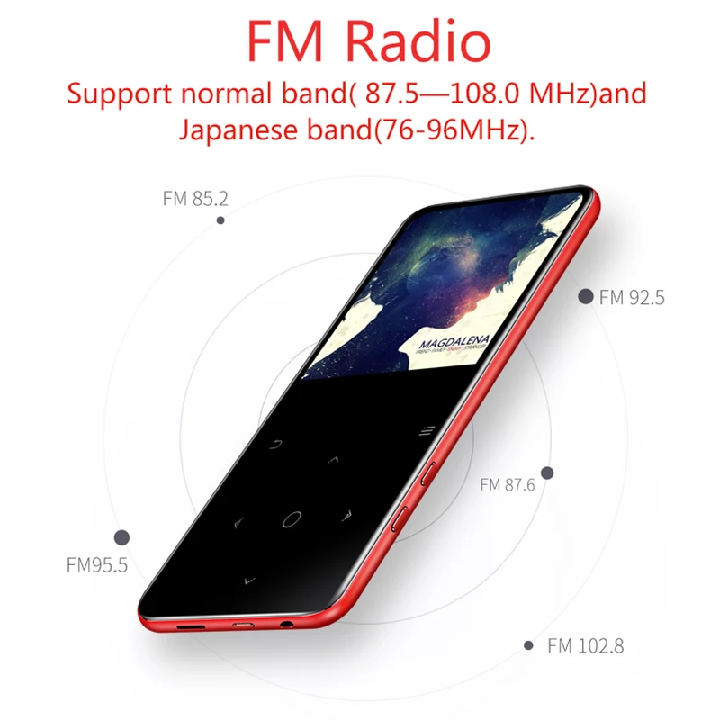 Mp3 плеер C6 Bluetooth5.0 2 4 дюймовый Bulit in динамик с FM радио запись видео портативный