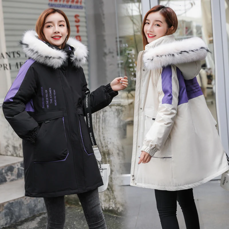 Loose Korean Winter Down Coat Women Puffer Long Female Warm Autumn Hooded Jacket For Girl Parka Feminina Coats Duck Outerwear