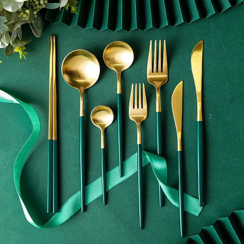 

Ins net red steak knife and fork 304 stainless steel cutlery set household Nordic Western food Portuguese tableware children\\'