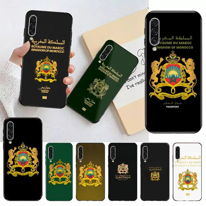 

maroc Flag Coat Of Arms passport Phone Case For Samsung galaxy A S note 10 12 20 32 40 50 51 52 70 71 72 21 fe s ultra plus