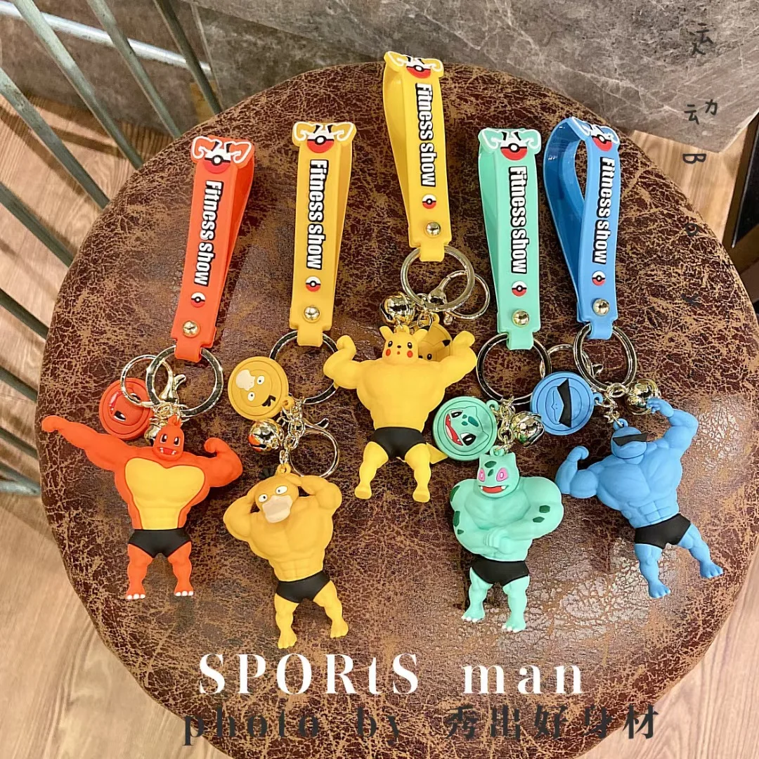 

Takara Tomy Pokemon Keychain Action Figure Pokemon Model Funny Creative Keychain Cartoon Bag Pendant Decorations Toys Kids Gifts