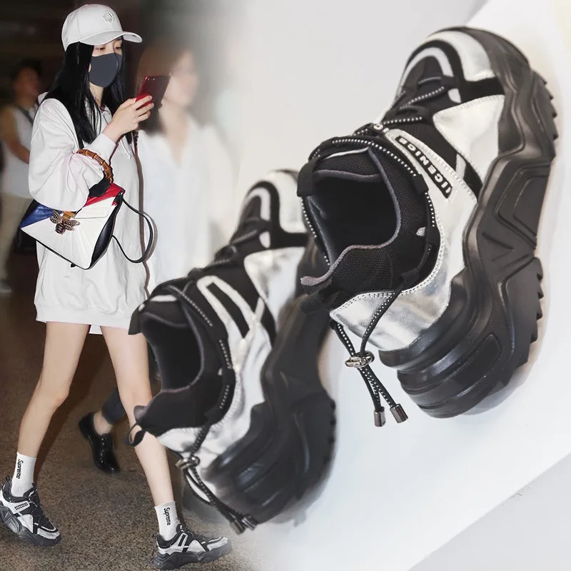 SWYIVY клин обувь Для женщин натуральная кожа Женские кроссовки 2020 Новинка весны