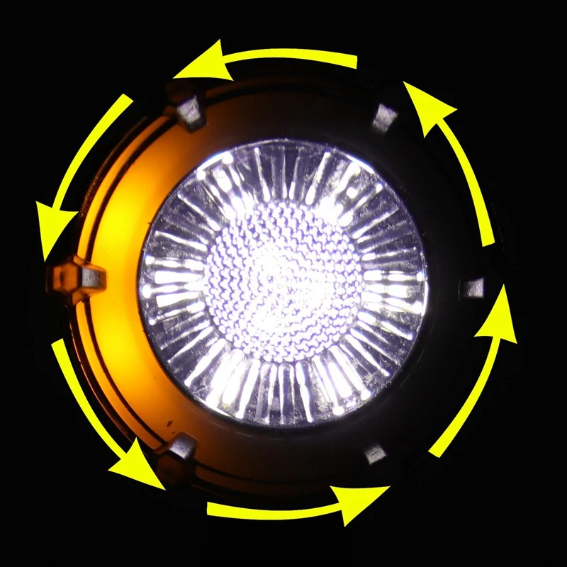 

2Pcs Motorcycle Turn Signal Modified Led Two-Color Circular Streamer Turn Signal Indicator with Daytime Running Lights