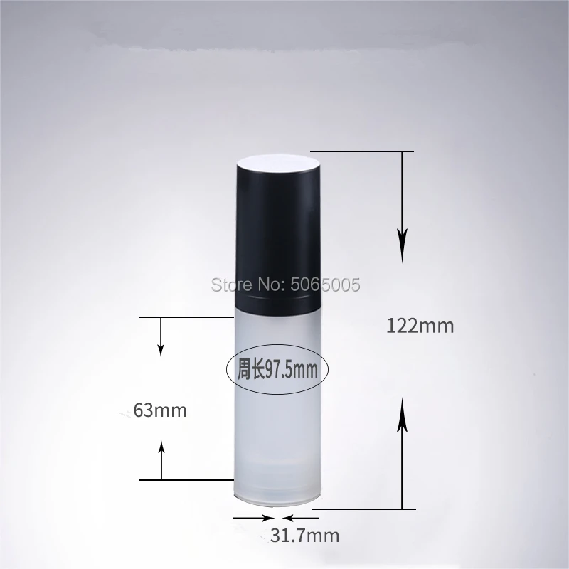 Матовая черная Дорожная бутылка с тонером для сыворотки безвоздушный стерильный
