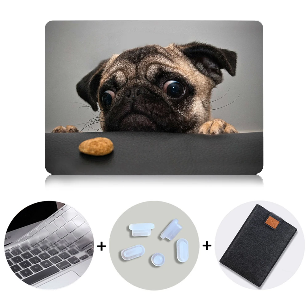 MTT чехол с милым котом и собакой для Macbook Air 11 13 Pro retina 13 15 с сенсорной панелью для mac book 12 дюймов Сумка для ноутбука с животными - Цвет: MB01